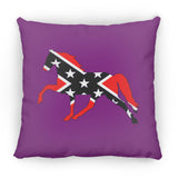 Rebel on the Rail Tennessee Walking Horse Pleasure ZP14 Small Square Pillow