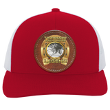 DOUG BARNES (Legends Series) Round Leather Patch 104C Trucker Snap Back - Patch