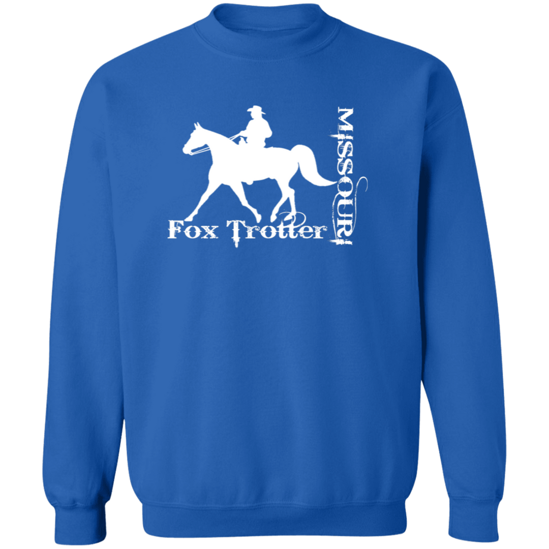 MISSOURI FOX TROTTER (white) 4HORSE G180 Crewneck Pullover Sweatshirt