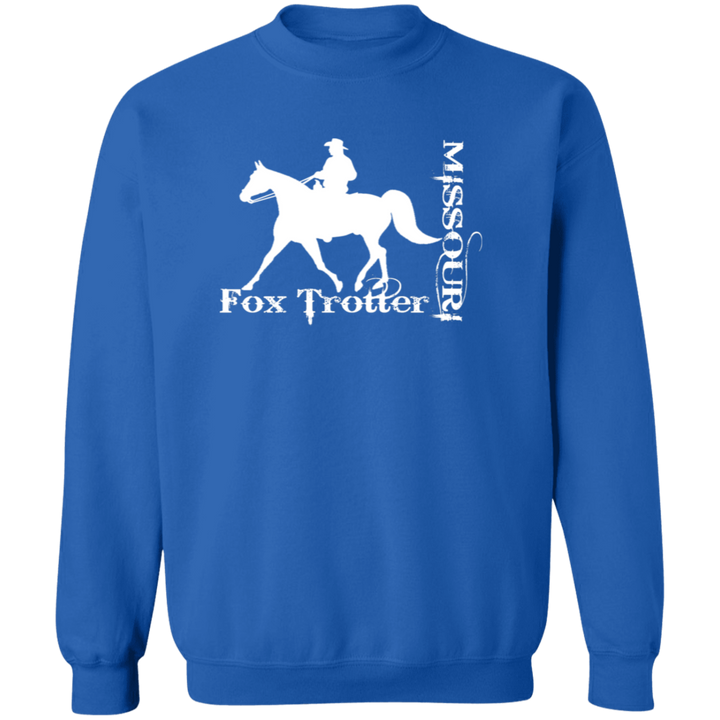 MISSOURI FOX TROTTER (white) 4HORSE G180 Crewneck Pullover Sweatshirt