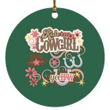 RIDEM COWGIRL SUBORNC Circle Ornament
