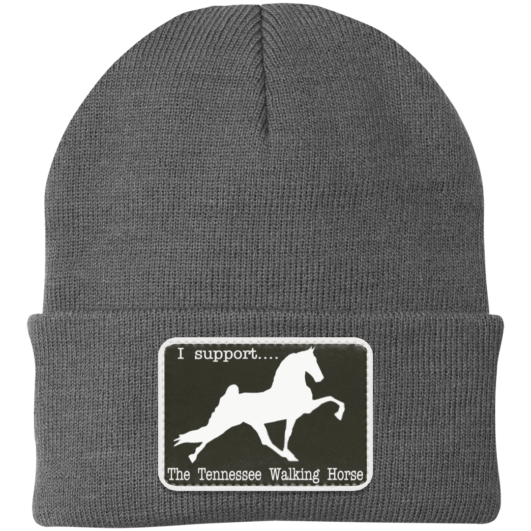 I SUPPORT THE TWH -RECTANGLE CP90 Knit Cap - Patch