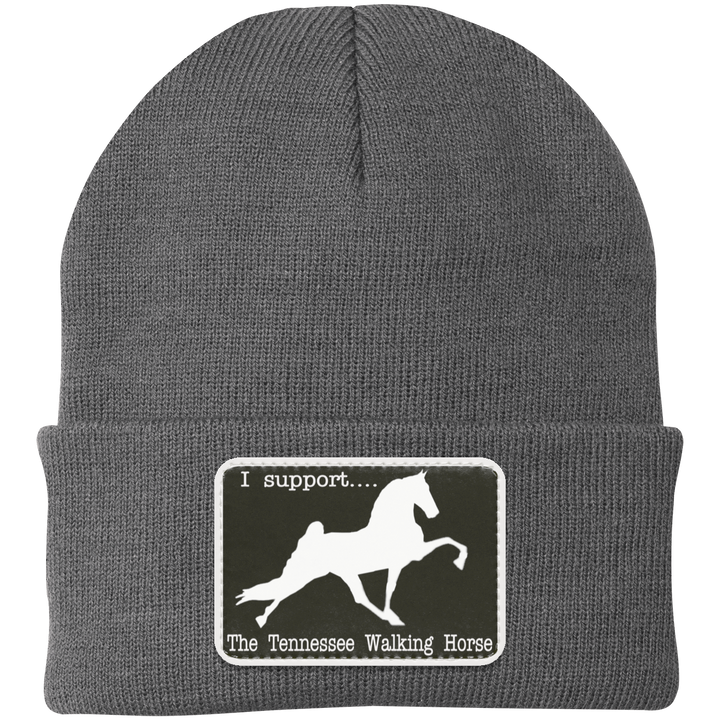 I SUPPORT THE TWH -RECTANGLE CP90 Knit Cap - Patch