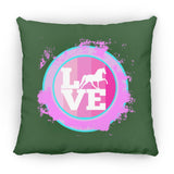 TWH PLEASURE BLEACH SPLATTER PINK TEAL ZP18 Large Square Pillow