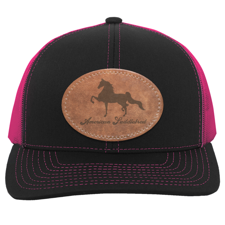 AMERICAN SADDLEBRED ON LEATHER 104C Trucker Snap Back - Patch