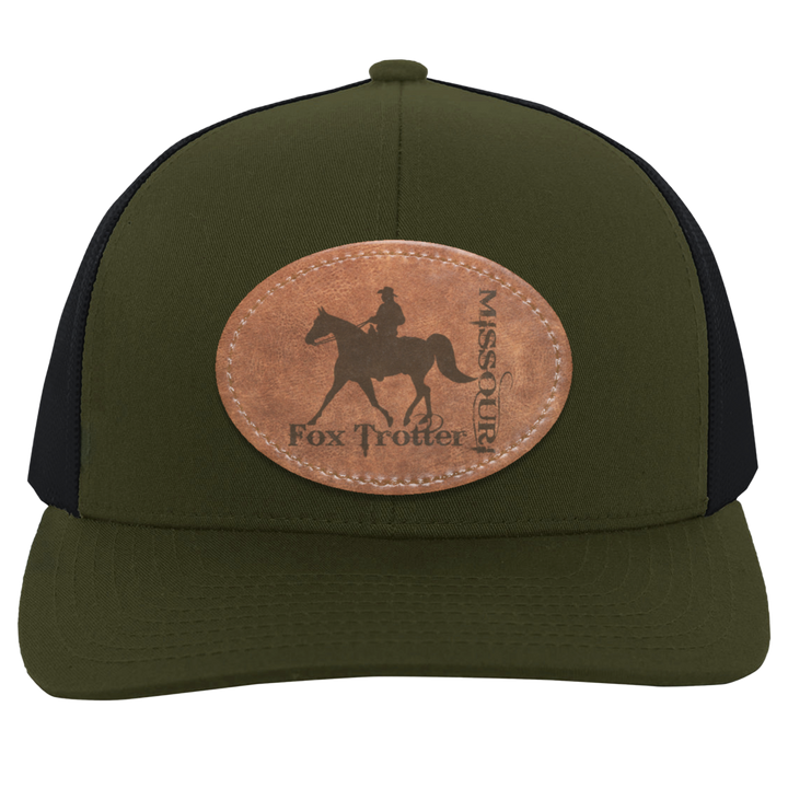 MISSOURI FOX TROTTER ON LEATHER 104C Trucker Snap Back - Patch