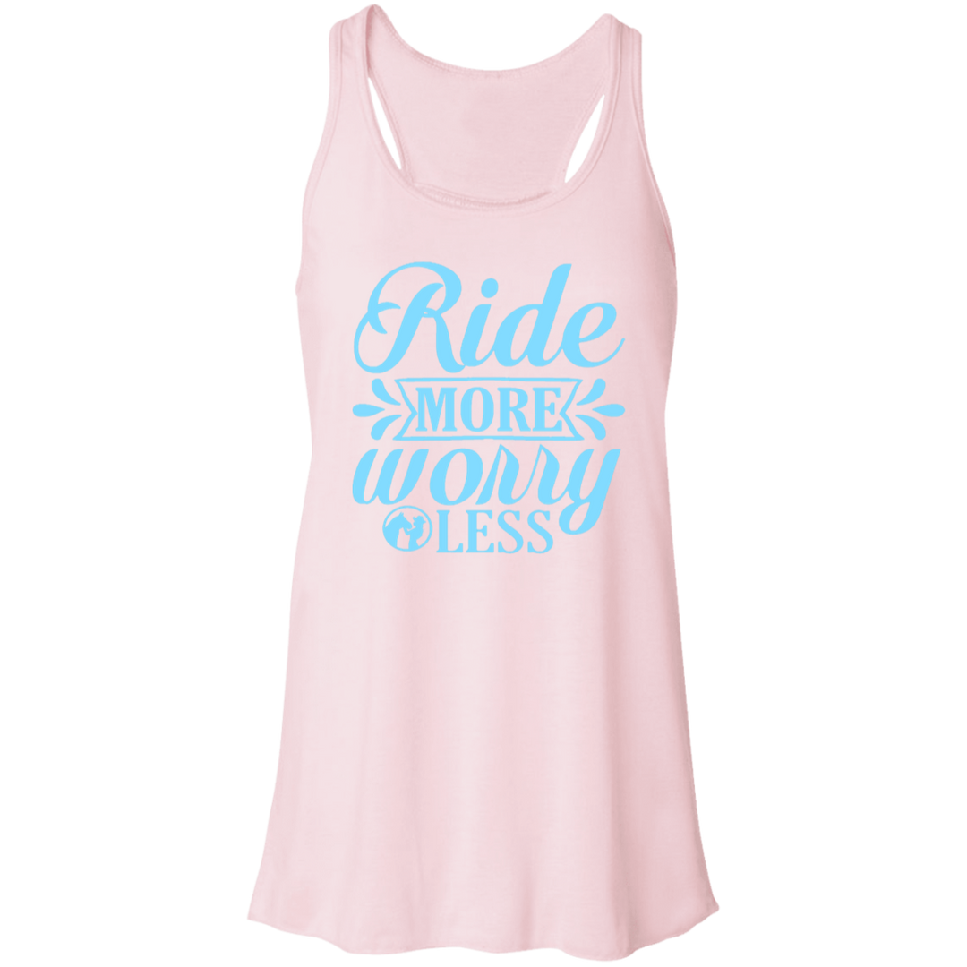 RIDE MORE WORRY LESS B8800 Flowy Racerback Tank
