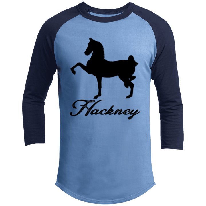 HACKNEY DESIGN 1 (black) 4HORSE T200 3/4 Raglan Sleeve Shirt