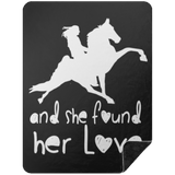 SHE FOUND HER LOVE BLANKET TWH PERFORMANCE BSHL Premium Black Sherpa Blanket 60x80