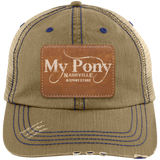 MY PONY NASHVILLE 6990 Distressed Unstructured Trucker Cap - Patch