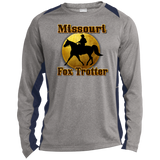 MISSOURI FOX TROTTER 1 ST361LS Long Sleeve Heather Colorblock Performance Tee