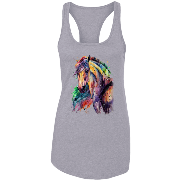 EQUINE ABSTRACT 1 4HORSE NL1533 Ladies Ideal Racerback Tank