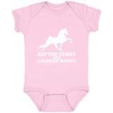SITTIN TIGHT LOOKIN RIGHT TWH PERFORMANCE(WHITE) 4424 Infant Fine Jersey Bodysuit