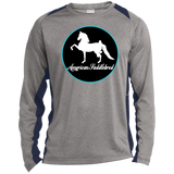American Saddlebred ST361LS Long Sleeve Heather Colorblock Performance Tee