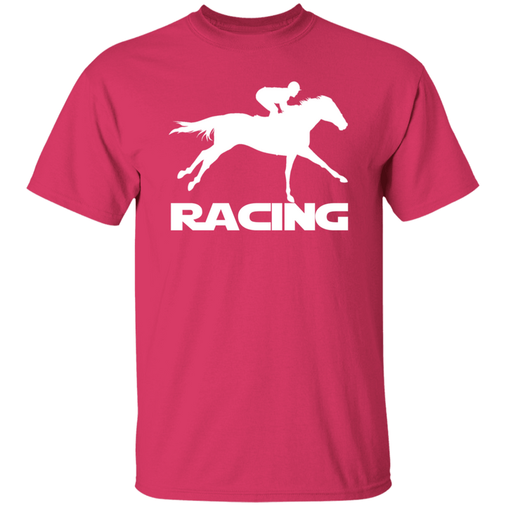 RACING (white) 4HORSE G500 5.3 oz. T-Shirt