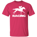 RACING (white) 4HORSE G500 5.3 oz. T-Shirt