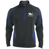 MISSOURI FOX TROTTER (white) 4HORSE ST851 Men's Sport Wicking Colorblock 1/2 Zip