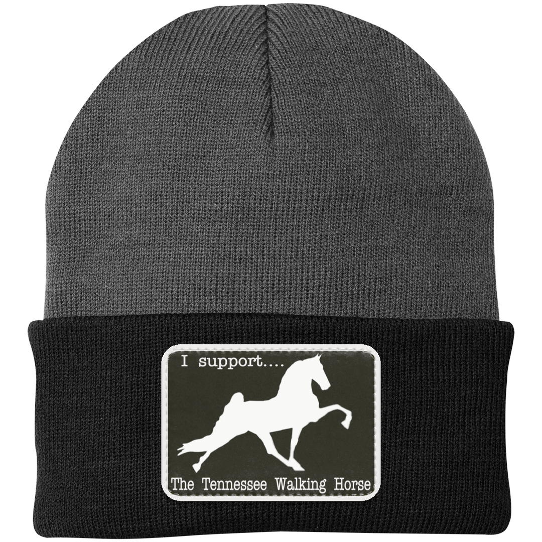 I SUPPORT THE TWH -RECTANGLE CP90 Knit Cap - Patch