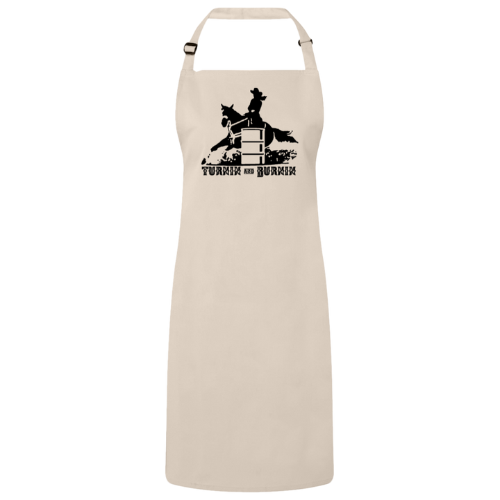 TURNIN AND BURNIN BARREL RACING 4HORSE RP150 Sustainable Unisex Bib Apron