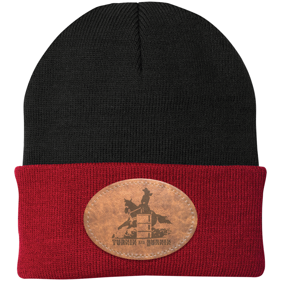 TURNIN AND BURNIN ON LEATHER CP90 Knit Cap - Patch