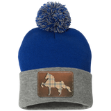 AMERICAN SADDLEBRED LEATHER PATCH (BURBURY) SP15 Pom Pom Knit Cap - Patch
