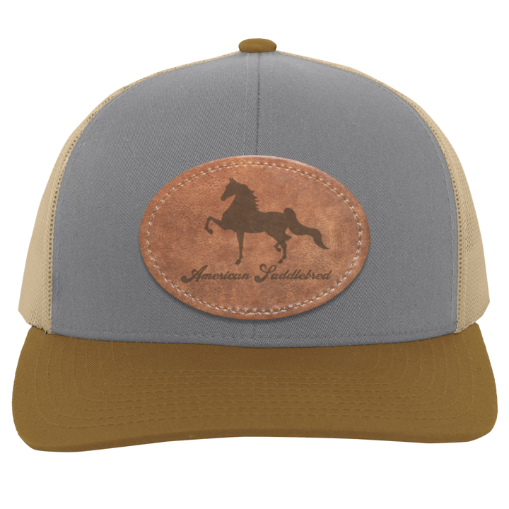 AMERICAN SADDLEBRED ON LEATHER 104C Trucker Snap Back - Patch