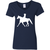 Missouri Fox Trotter LADY FINAL ART WHITE G500VL Ladies' 5.3 oz. V-Neck T-Shirt