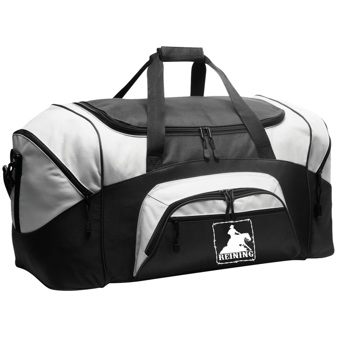 REINING STYLE 1 (WHITE) 4HORSE BG99 Colorblock Sport Duffel
