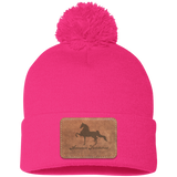 AMERICAN SADDLEBRED ON LEATHER SP15 Pom Pom Knit Cap - Patch