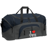 I LOVE TWH WHITE BG99 Colorblock Sport Duffel