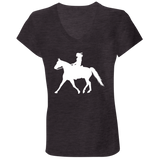 Missouri Fox Trotter LADY FINAL ART WHITE B6005 Ladies' Jersey V-Neck T-Shirt