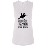 HAPPILY EVER AFTER (TWH Performance) Blk B8803 Ladies' Flowy Muscle Tank