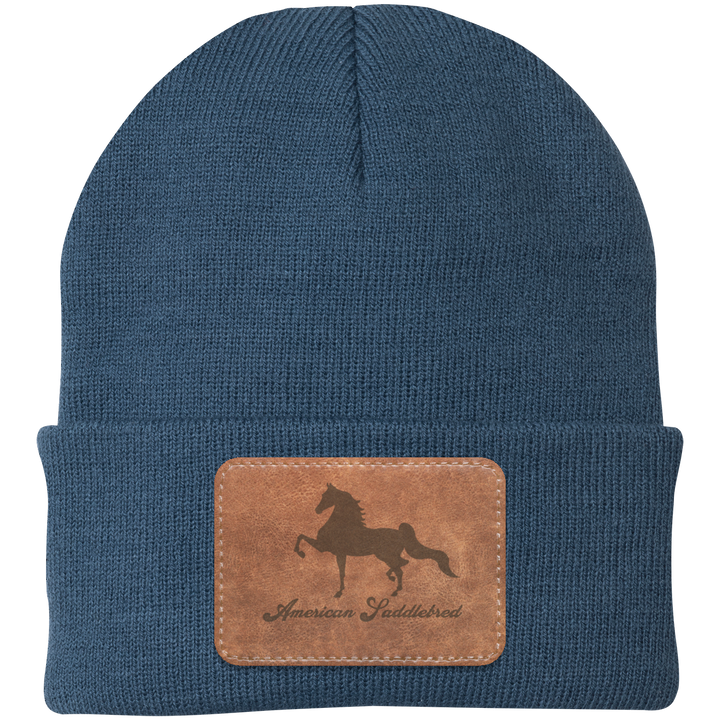 AMERICAN SADDLEBRED ON LEATHER CP90 Knit Cap - Patch