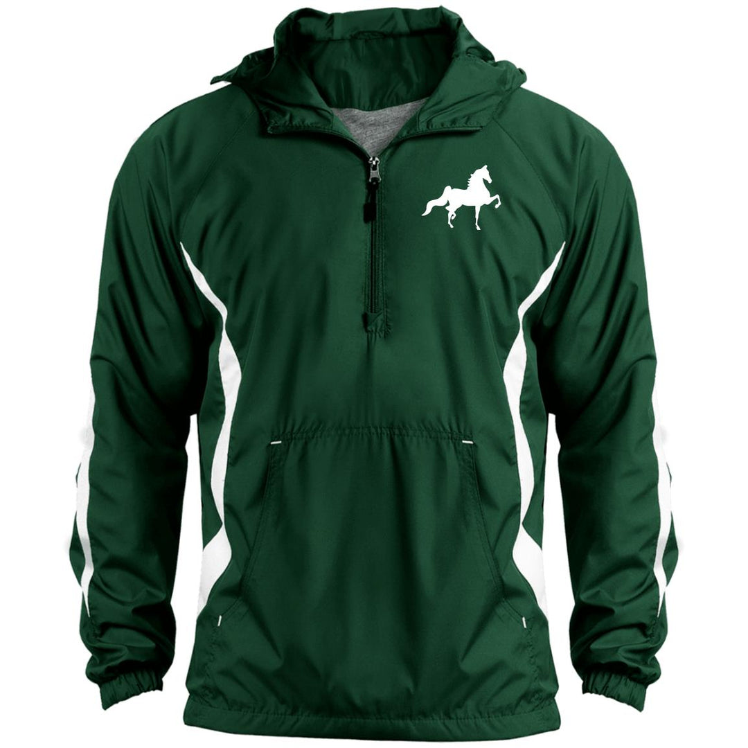 American Saddlebred (white) JST63 Unisex Colorblock Raglan Anorak