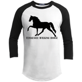 Tennessee Walker (black) 4HORSE YT200 Youth 3/4 Raglan Sleeve Shirt