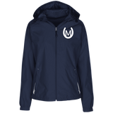 MANES RANCH (white) LST76 Ladies' Jersey-Lined Hooded Windbreaker
