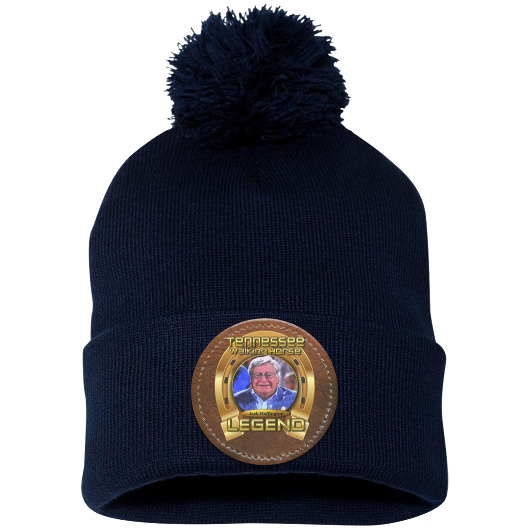 JACK HEFFINGTON (Legends Series) HAT SP15 Pom Pom Knit Cap - Patch
