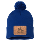 TURNIN AND BURNIN ON LEATHER SP15 Pom Pom Knit Cap - Patch
