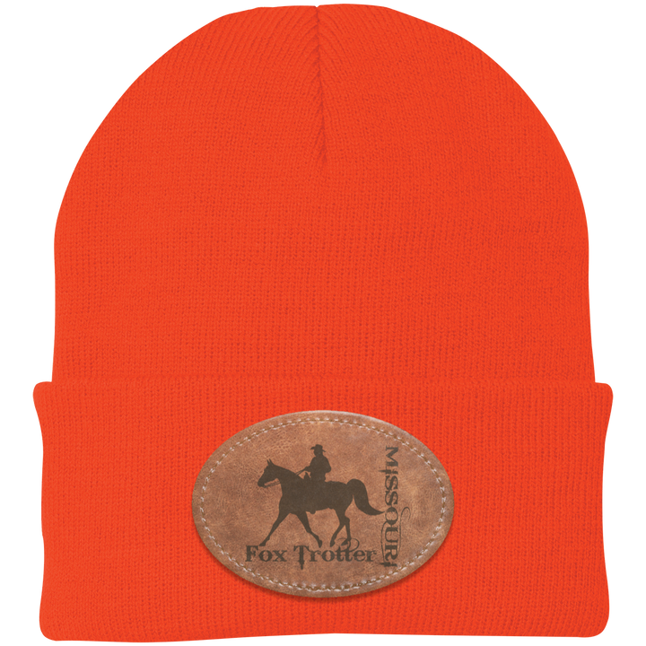 MISSOURI FOX TROTTER ON LEATHER CP90 Knit Cap - Patch