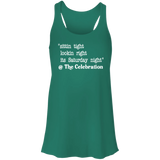 SITTIN TIGHT LOOKIN RIGHT (WHT) B8800 Flowy Racerback Tank