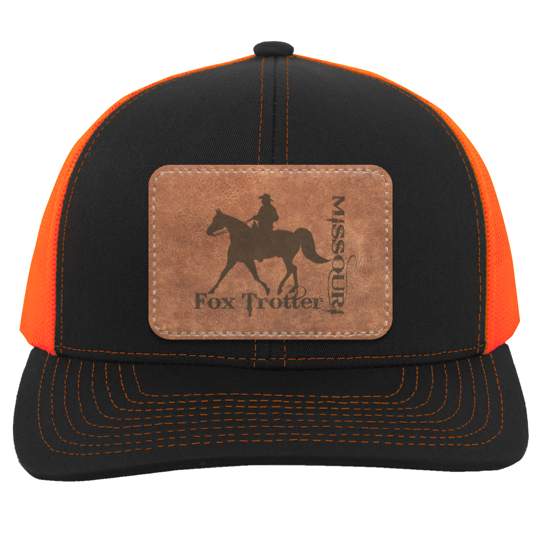 MISSOURI FOX TROTTER ON LEATHER 104C Trucker Snap Back - Patch