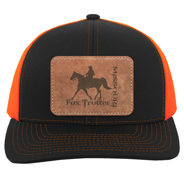 MISSOURI FOX TROTTER ON LEATHER 104C Trucker Snap Back - Patch