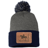 MISSOURI FOX TROTTER ON LEATHER SP15 Pom Pom Knit Cap - Patch