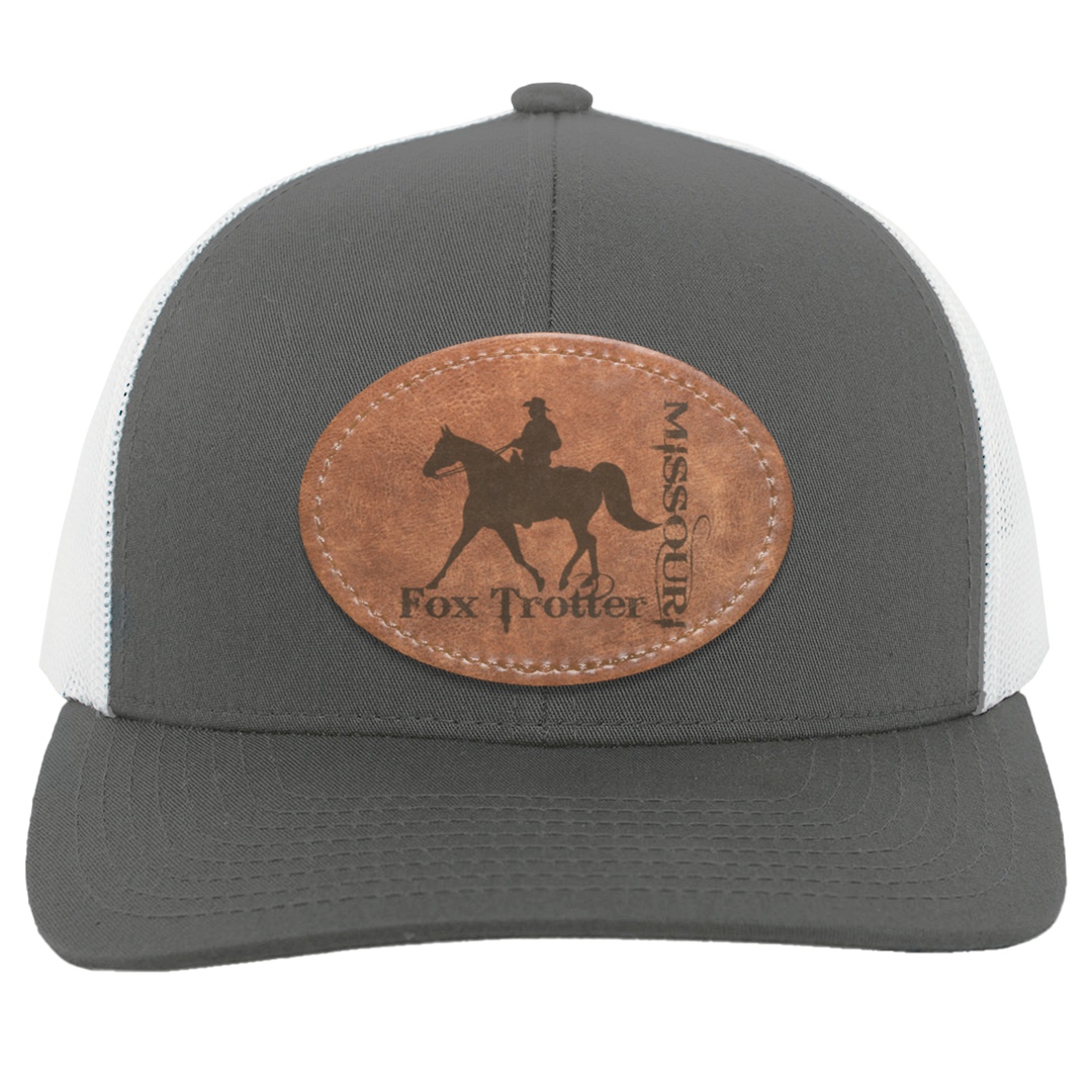 MISSOURI FOX TROTTER ON LEATHER 104C Trucker Snap Back - Patch