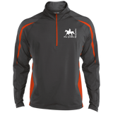 MISSOURI FOX TROTTER (white) 4HORSE ST851 Men's Sport Wicking Colorblock 1/2 Zip