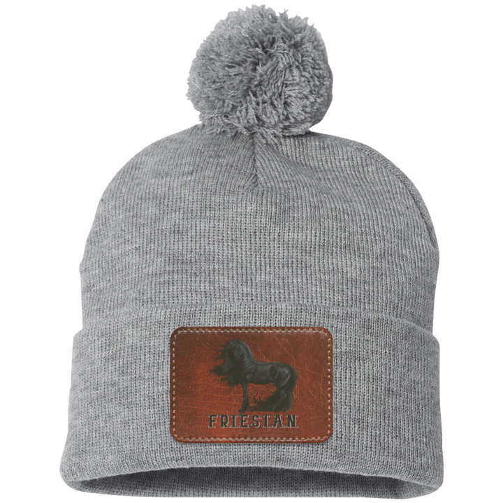 FRIESIAN ON LEATHER SP15 Pom Pom Knit Cap - Patch