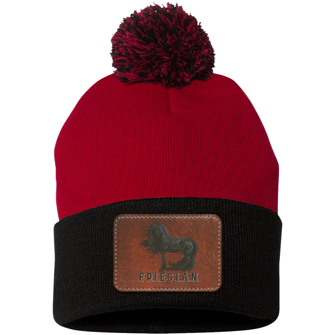 FRIESIAN ON LEATHER SP15 Pom Pom Knit Cap - Patch