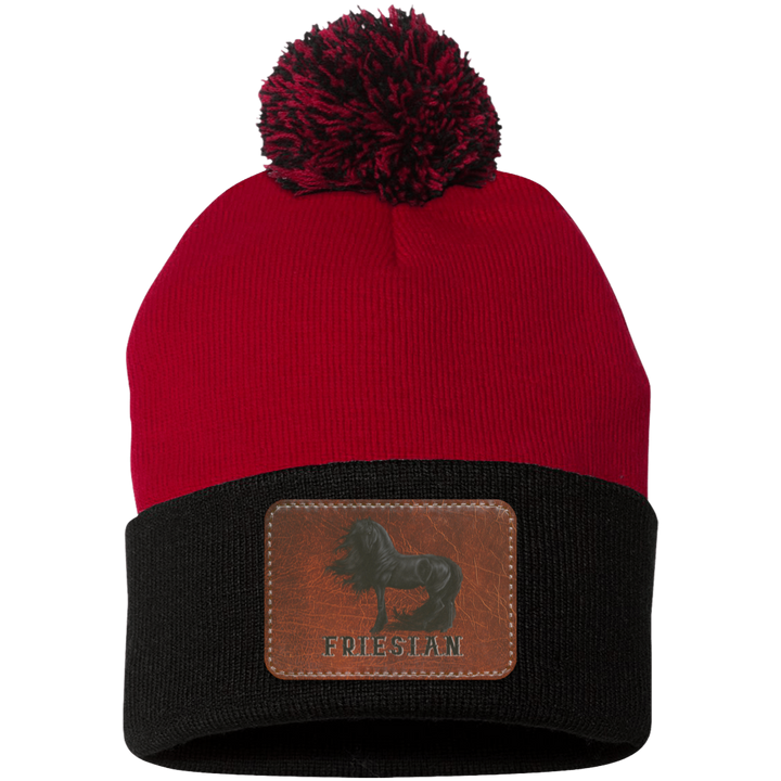 FRIESIAN ON LEATHER SP15 Pom Pom Knit Cap - Patch