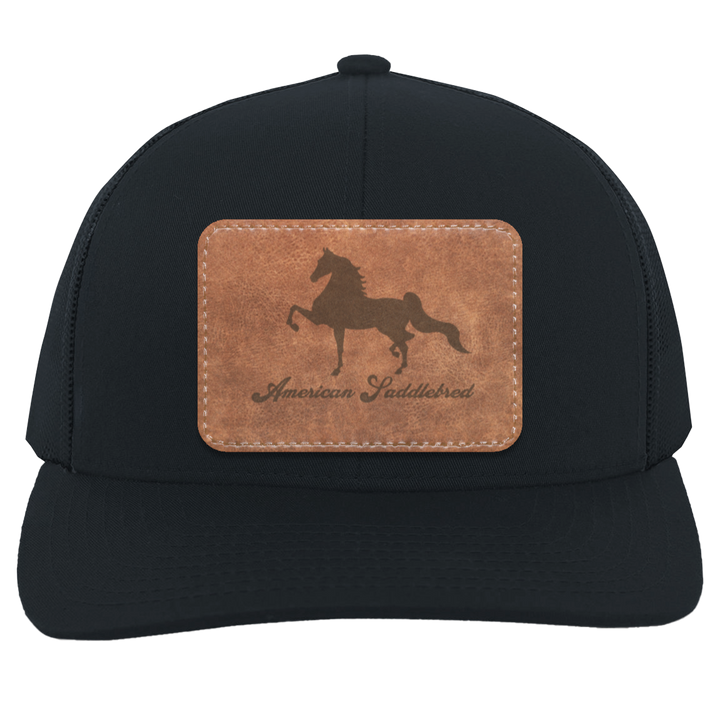 AMERICAN SADDLEBRED ON LEATHER 104C Trucker Snap Back - Patch