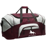 AMERICAN SADDLEBRED (DESIGN 1) WHITE 4HORSE BG99 Colorblock Sport Duffel